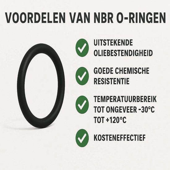 Rubberen O-ring - Afdichtingsring - Ø38 x 32mm x 3mm - 5 stuks -NBR - rubber | afdichting | spoelbak | korfplug | zeef | zeefrubber | rubberring | binnenmaat : 32 mm | buitenmaat : 38 mm