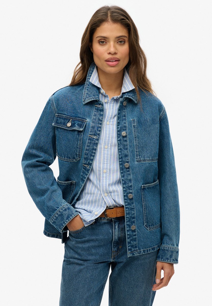 Superdry Chore spijkerjack Dames Buitenjassen Blauw