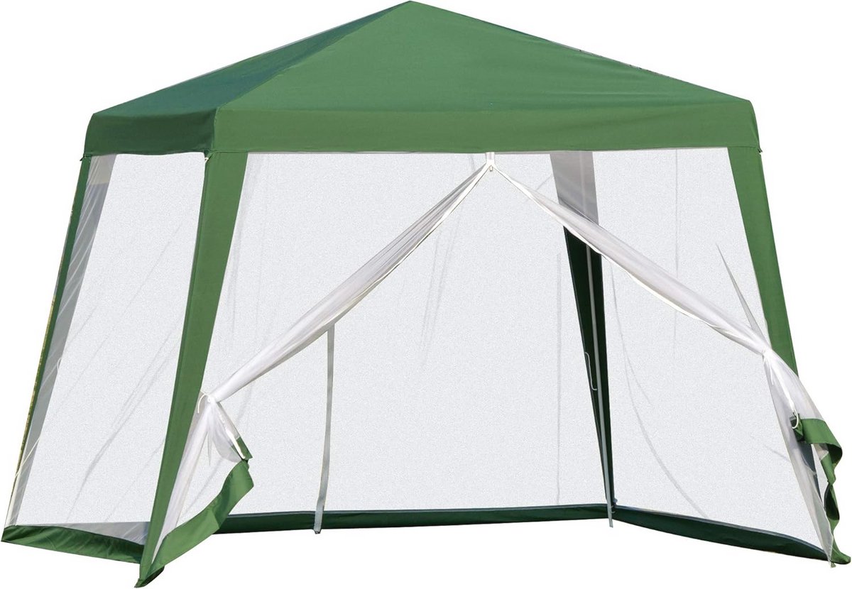 Tuinpaviljoen Partytent 3x3 m - Weerbestendige Tent met Muggengaas - Beige