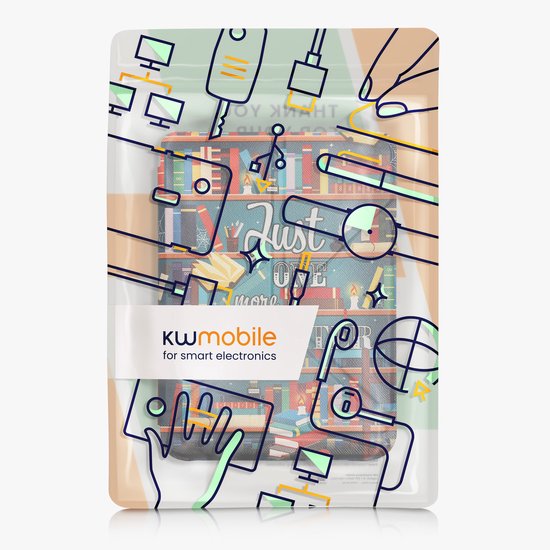 kwmobile e-reader hoesje geschikt voor Kobo Clara BW / Colour hoes - Ereader flip case met standaard - E reader cover van kunstleer - In meerkleurig van Merkloos — afbeelding 4