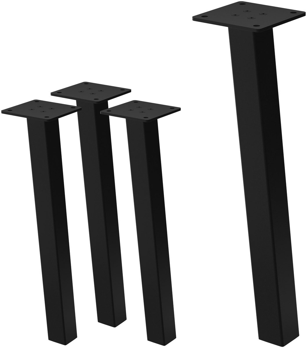 ml-design modern serie tafelpootjes set van 4 stuks I-vorm schuin met 96° hoek hoogte 42 cm glanzend zwart gepoedercoat staal met vierkant profiel 4x4 cm geschikt voor salontafels zitbanken en diverse meubels robuust en stijlvol ontwerp