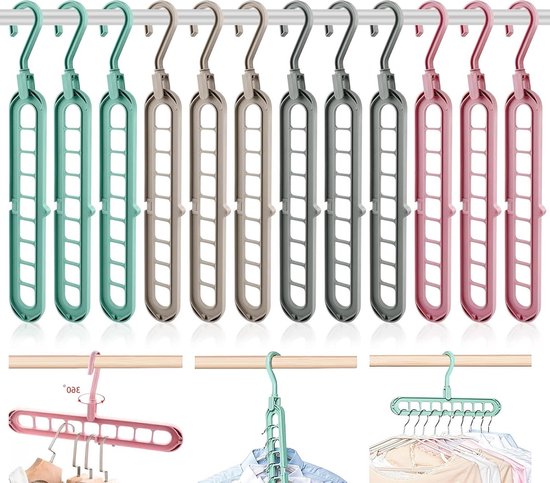 10x kleerhanger satijn, zacht gepolsterd, 360° draaibare haak, leuk