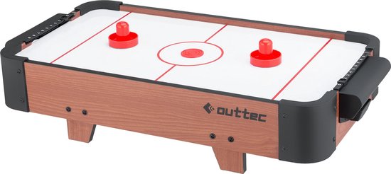 Table d’Air Hockey 183 cm avec Système de Score Électronique LED, Matériel pour Hockey sur Table d'Intérieur, avec 2 Palets, 2 Poussoirs