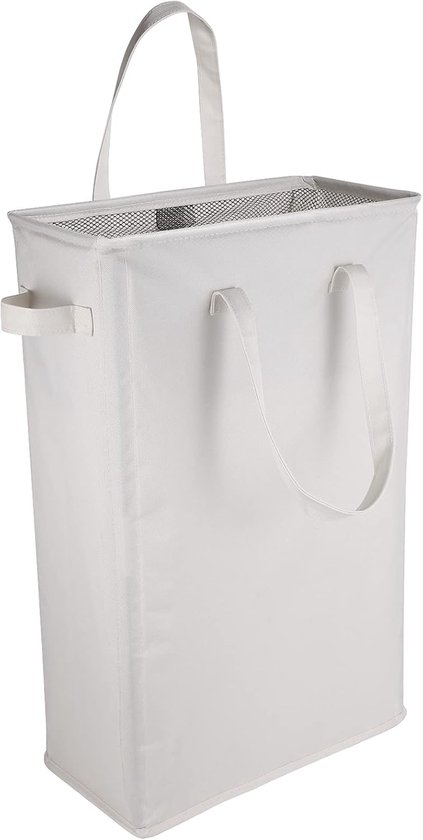 5Five Flexibele wasmand/opbergmand - grijs - 60 ltr - D41 x H66 cm