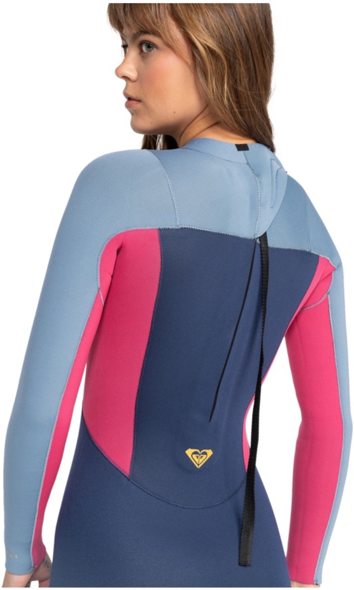 2025 Roxy Dames Prologue 4/3mm Rug Ritssluiting Wetsuit - D