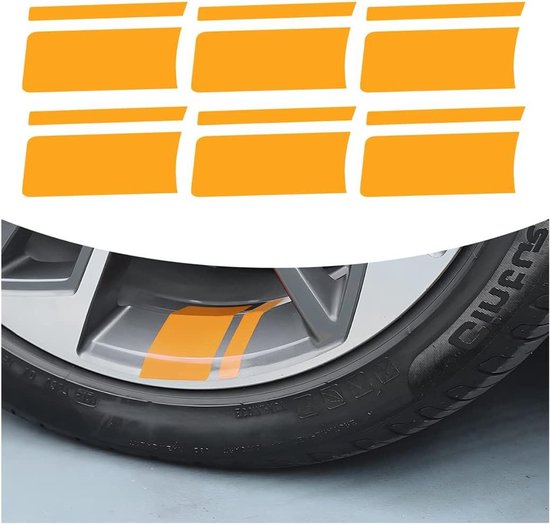 Reflecterende stickers autobanden velg decoratie accessoires - 6 stuks ...