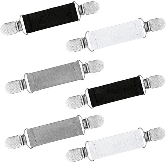 Foto: Broekklemmen truiklemmen elastische trui en vestklemmen trekkoordklemmen kledingklemmen vestaccessoires jurkklemmen geschikt voor kledingstukken overhemden schorten 3 kleuren 6 stuks