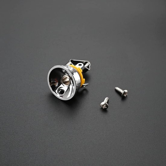 4-gaats nekplaat voor gitaar/bas, Fender Strat, Stratocaster, Telecaster, 1 set, metaal chroom