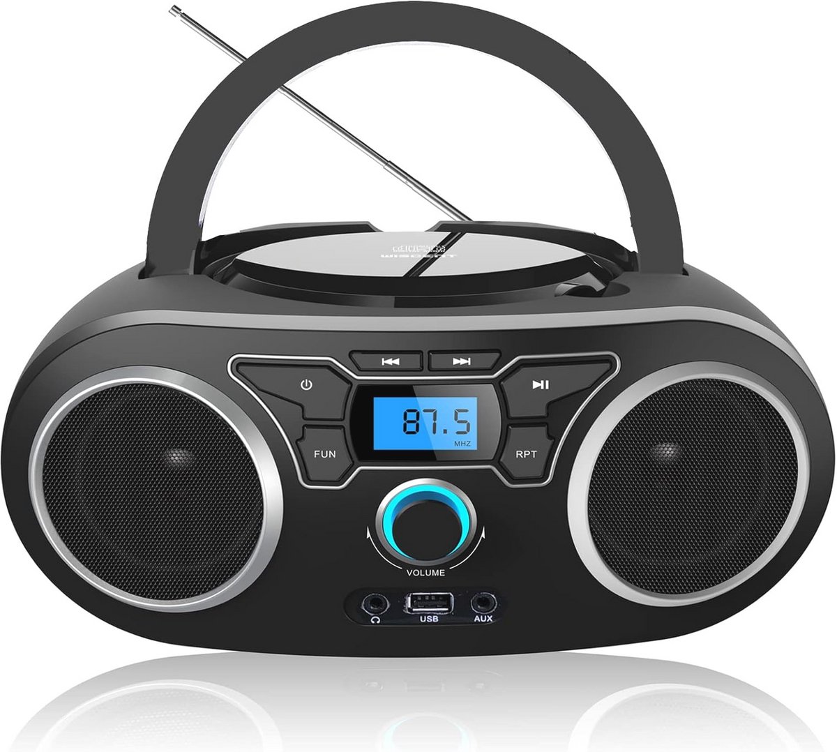 Draagbare CD-speler voor Kinderen met Bluetooth en FM-radio