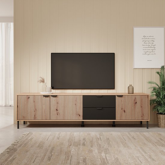 Meuble - Meuble TV Malaika - Chêne - 208 cm
