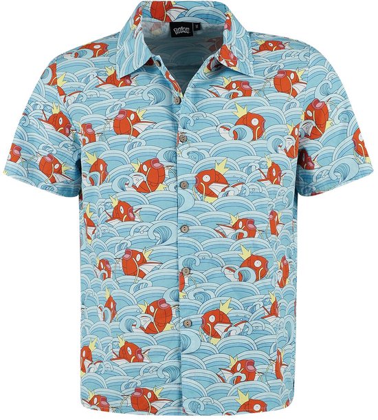 Pokémon Karpador - Hawaii Heren Shirt met korte mouwen - blauw - L