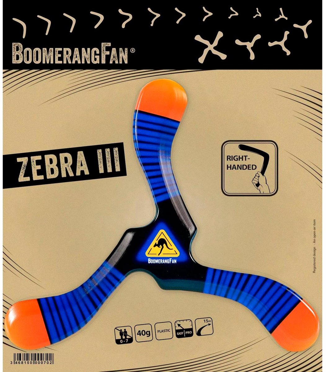 Boomerangfan Boemerang zebra iii rechts — cadeau in Spellen & Speelgoed - foto 2