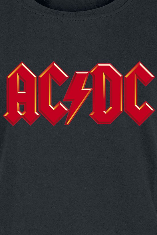 T-shirt AC/ DC rouge avec logo noir L en Katoen - Produits dérivés du groupe, Groupes, Durabilité