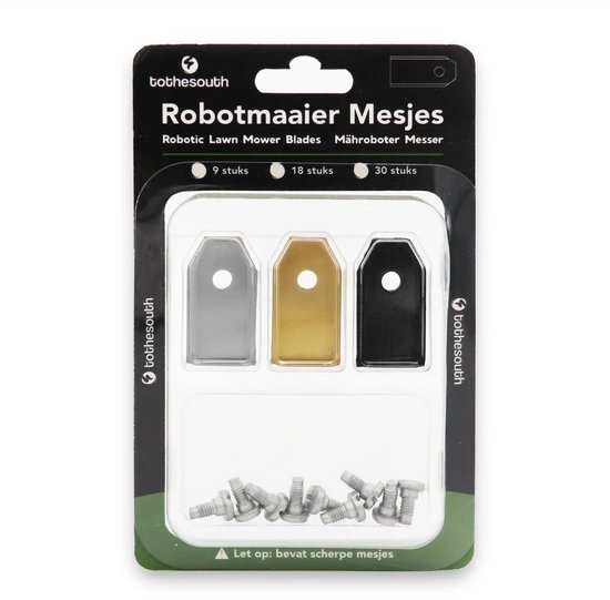 To the South® Universele Robotmaaier Mesjes Staal, Titanium & Black Coated - Probeerset van To the South — afbeelding 2