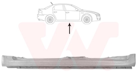 Reparatie dorpel voor Alfa Romeo GT 2003-2010 / Links = Rechts (symmetrisch) 7174