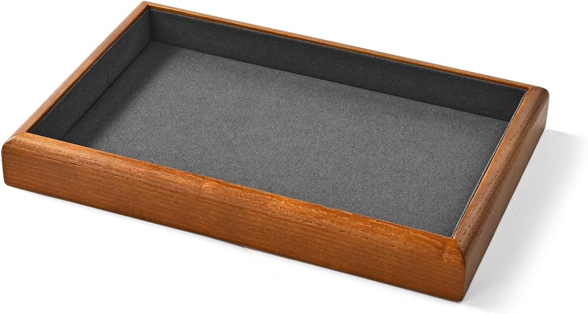 Ibenzoa® Houten Sieradenbox met Zachte Microvezel Voering - Organiseer Jouw Schmuck Verfijnd