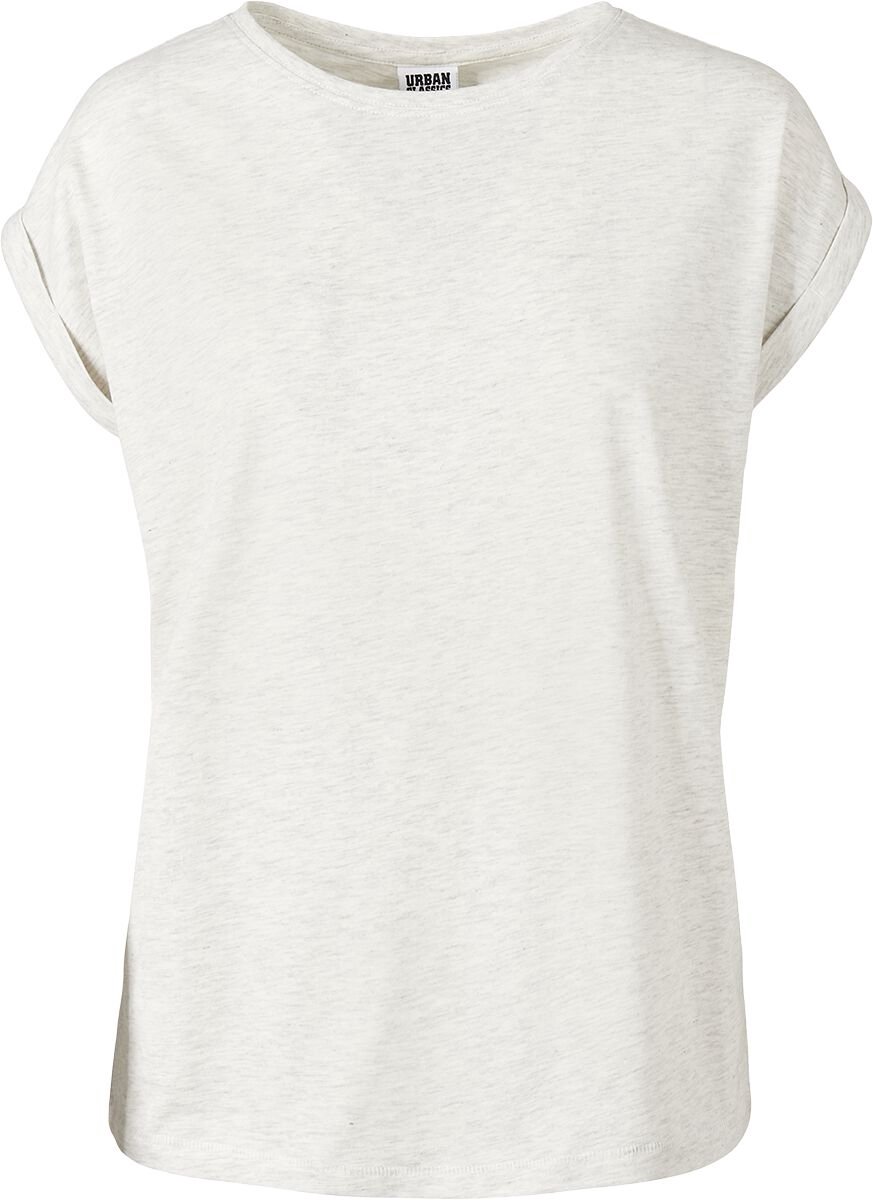 Urban Classics Extended Shoulder Tee Dames T-shirt gemêleerd S Grijs