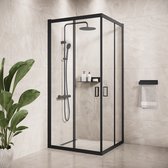 Badplaats Douchecabine Dakota 90 x 90 x 190 cm – Zwart – Douchewand met Schuifdeur
