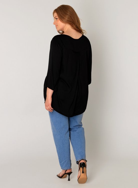 BASE LEVEL CURVY Yanina Blouse - Black - maat X-0(44)