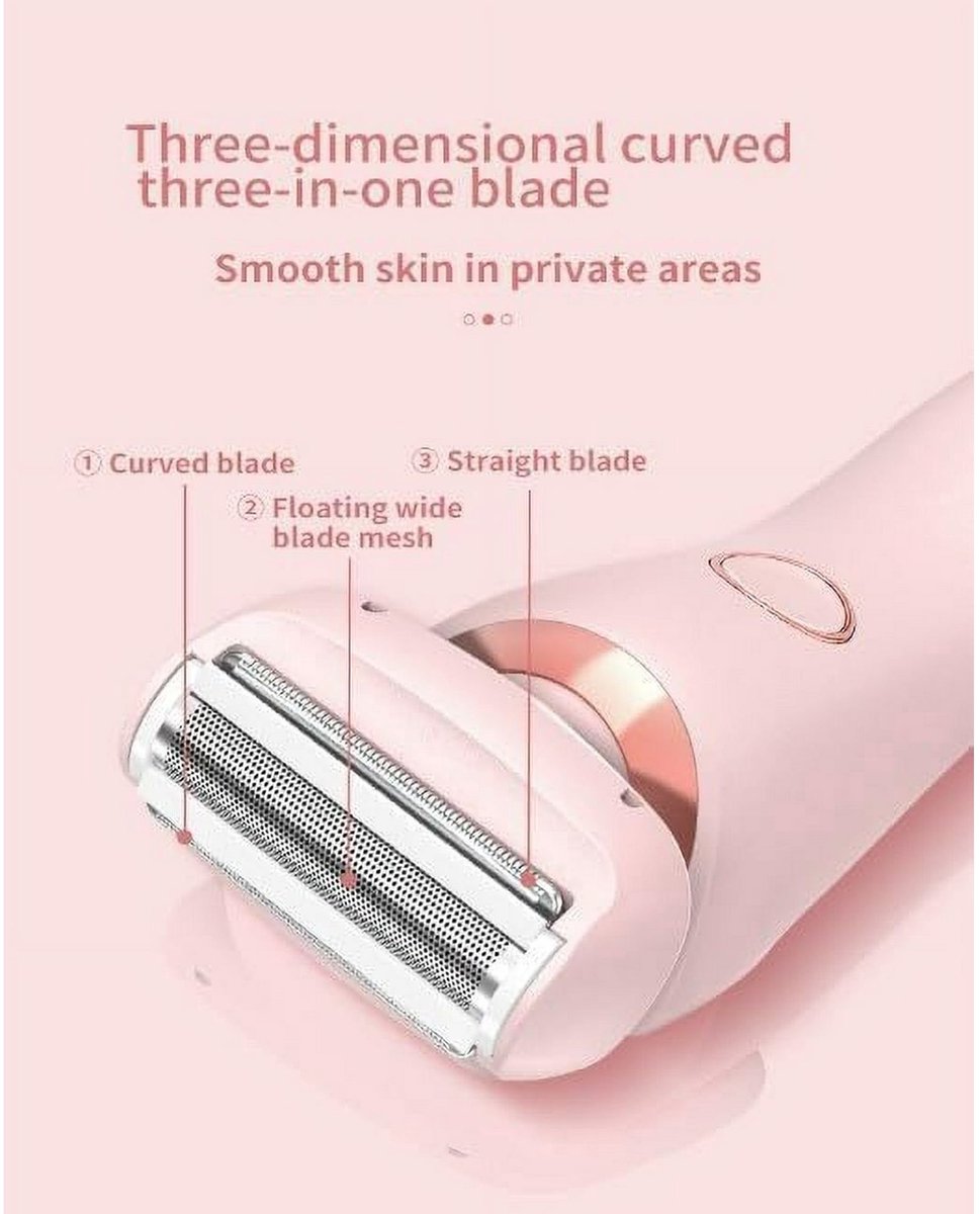 2 in 1 ladyshaves voor vrouwen - Epilateur Elektrische femme - Bikinitrimmer Dames - Scheerapparaat Vrouw - voor corps bikini tricot corps scheerapparaat - Blauw thumbnail 4