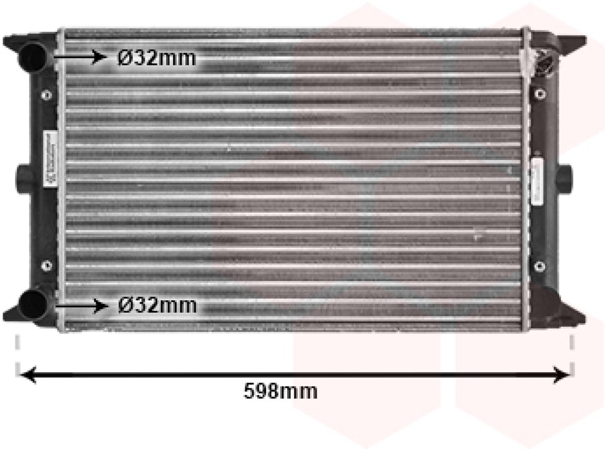 Van Wezel - RADIATOR VOOR VW GOLF I 1976-1983 171121253D