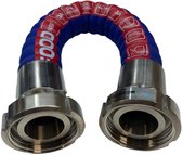 Zuivelslang/Voedselslang - NBR - Zeer Flexibel & Gegolfd - Compleet met Puntstuk/Wartel - DN40 - 7 meter