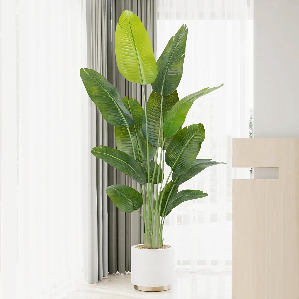 Ibenzoa® Grote Realistische Paradijs Vogelplant, 180 cm - Kunstplant voor Diverse Interieurs