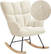 SITTT Schommelstoel - Relaxstoel babykamer - Fauteuil - Voedingsstoel - Roomwit - Beige