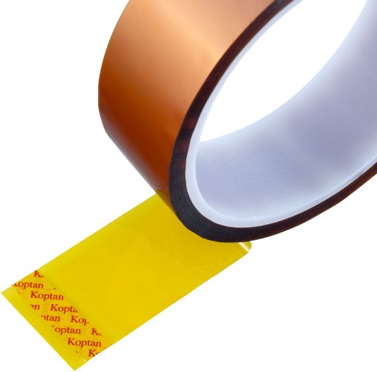 Kapton Tape Matt Schwarz 18mm X 66m – Polyimid Isolierband Hitzebeständig Für Elektronik, 3D-Druck, Löten
