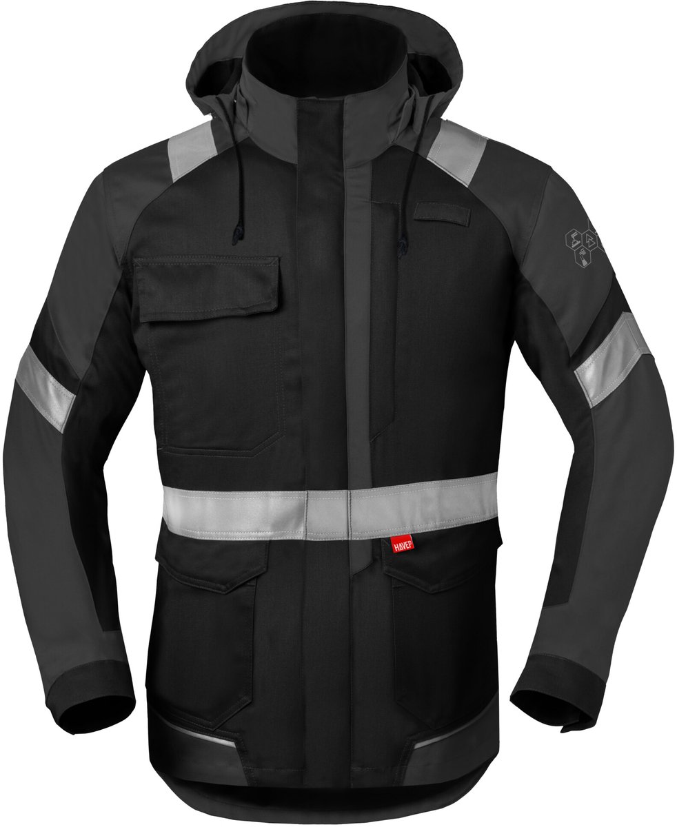 HAVEP Parka 5-Safety Image+ 50286 - Zwart/Charcoal - 3XL