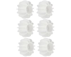 6-stuks wasballen - Herbruikbaar - Haarreinigingstool - Huisdierhaarverwijderaar - Wasmachinehaarverwijderaar - Voor wasgoed, kleding, stoffen - Klitvrij - Wit