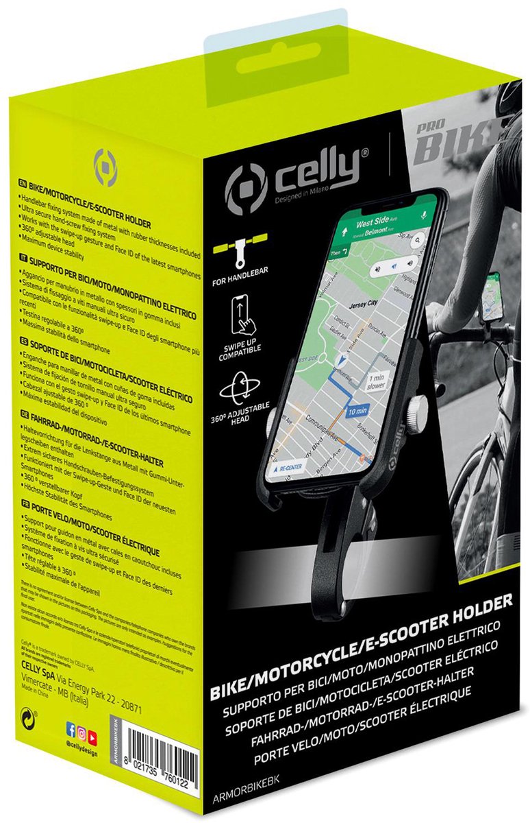 Grefay Fietstelefoonhouder Motorfiets Telefoonhouder[1S Quick Release]Anti Schudden Universele 360°Fietsstuurhouder Voor iPhone 15/14/13 Samsung S23/S22 4,5-7 Smartphone (Grijs