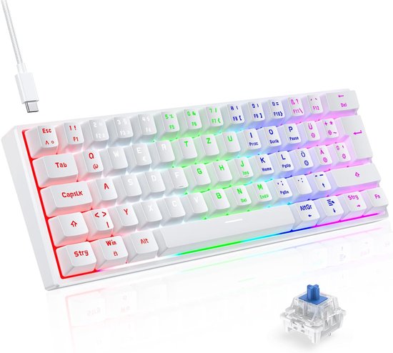 Mechanical Keyboard - Mechanisch Toetsenbord Gaming - Wit