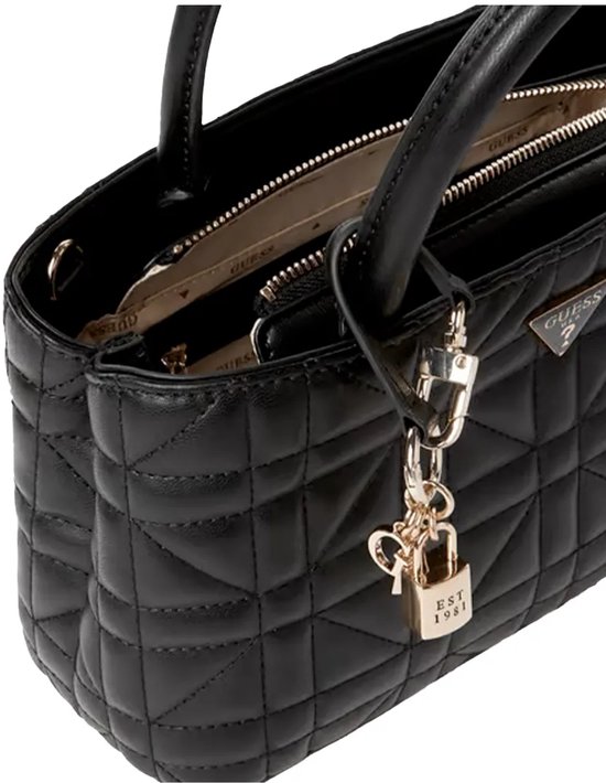 GUESS Sac shopper Sac à main Edita Elite Satchel Black Noir