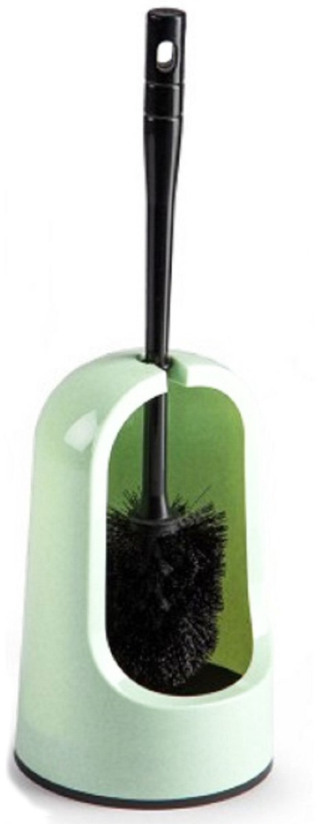 Trendoz WC borstel met en in houder - mintgroen - 40 cm - kunststof - toiletborstels