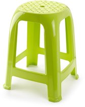 Plasticforte Zit krukjes - lime groen - kunststof - 37 x 37 x 46 cm - extra zitplaatsen