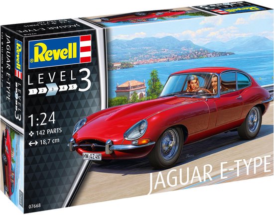Revell Modelbouwpakket Auto - 07668 Jaguar E-Type (Coupé) Plastic - 1:24 - Modelbouw