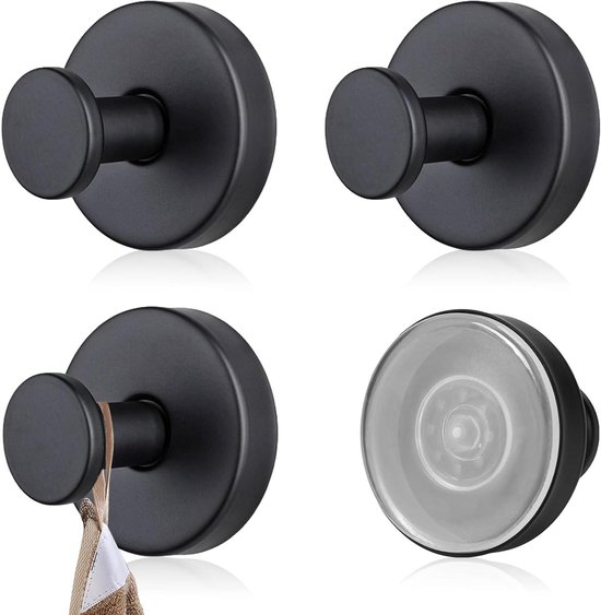 4 Stuk - Haken Met VacuüM Zuignap - Krachtige VacuüM Haken - Handdoekhanger - Herbruikbaar - Zuignap Ophanghaak - Twist Zuignaphaken - Waterdichte