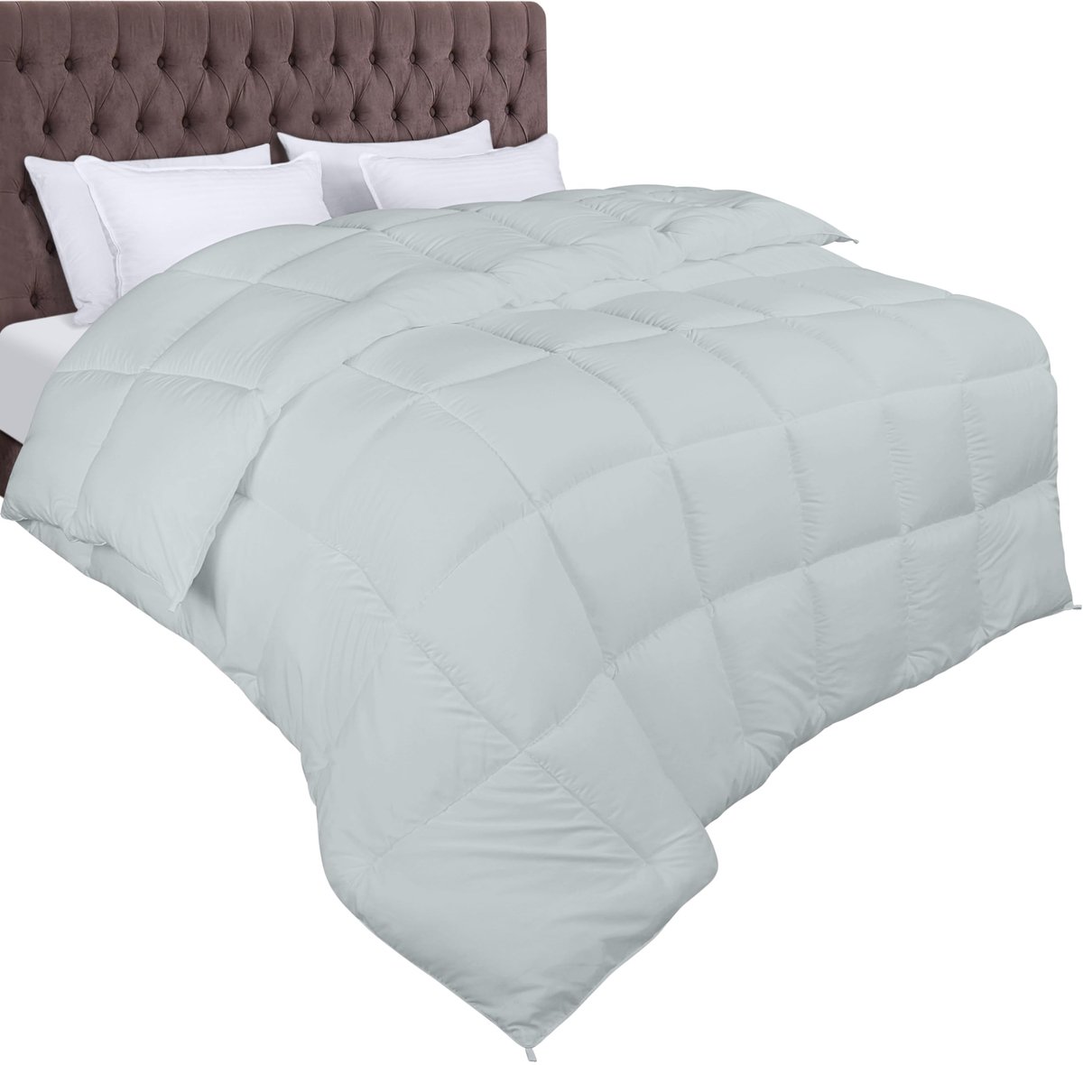 Unyqoos Comfortabel en Luxueus Dekbed voor Alle Seizoenen met 370 g/m² Vulling in Diverse Maten Grijs