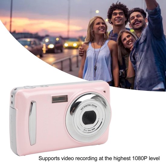 Digitale Camera voor Fotografie en Video, 16 MP 1080P Videocamera 180