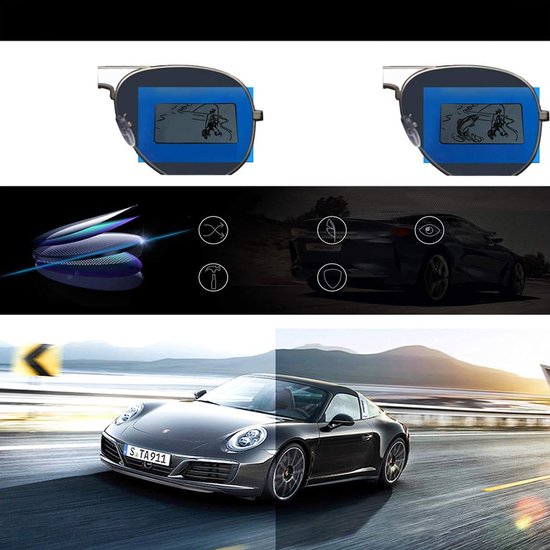 HAUSS SPOLE Piloten Zonnebril Gepolariseerd Heren Dames - UV400 Bescherming Tegen Reflectie - Voor Autorijden Reizen Vakantie - Lichtgewicht Comfort Pasvorm - PC Materiaal - 2 Stuks - Zwart van HAUSS SPOLE — afbeelding 2