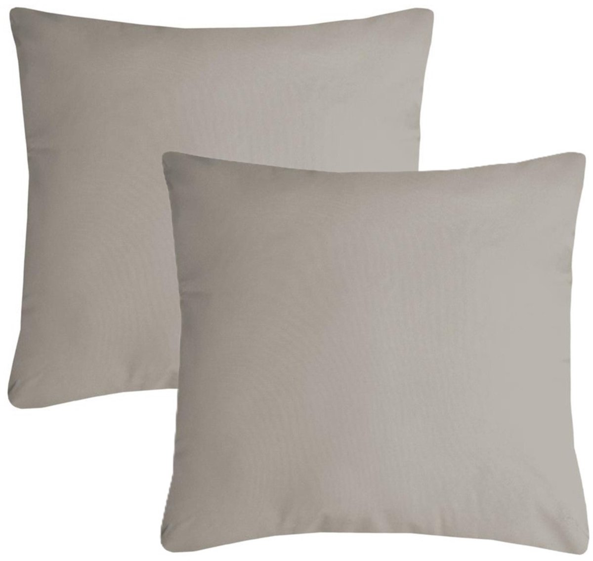 Stof Textile sierkussen Nelson - 2x - beige - 60 x 60 cm - bank kussens - zitkussens - binnen/buiten - polyester