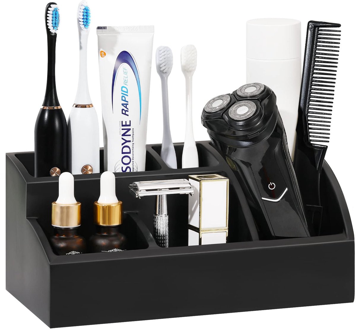 Ibenzoa® Tandenborstel- en Verzorgingsproducten Organizer met 5 Vakken voor Gezin en Badkamer