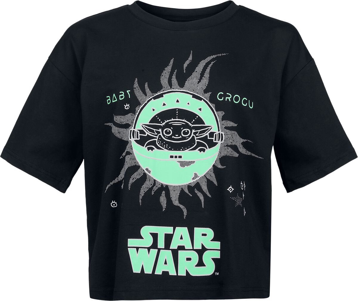 Star Wars Baby Grogu - Oversize Dames Oversized T-shirt - zwart - XXL