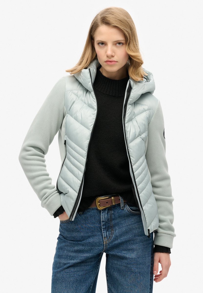 Superdry Hooded Storm Fleece Jacket Grijs