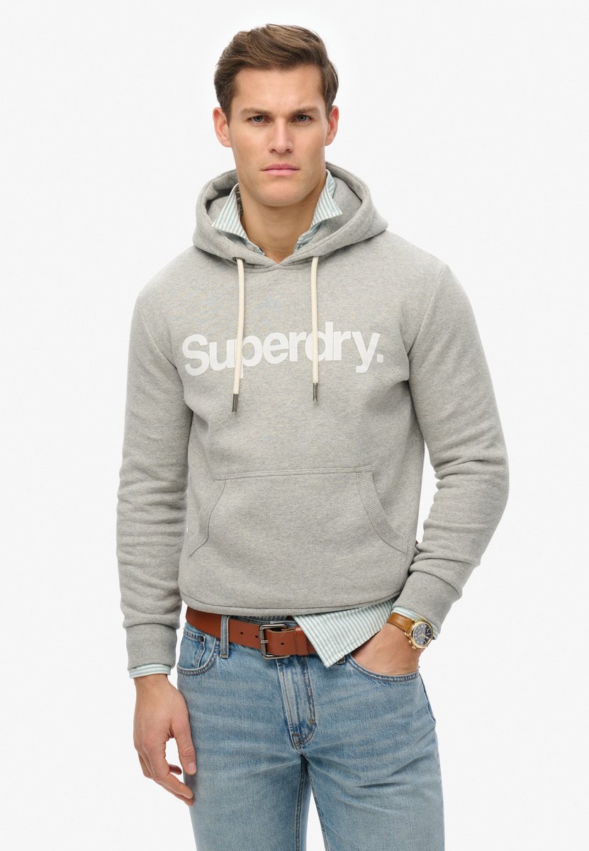 Superdry Hoodie met Core-logo Heren Hoodies Grijs