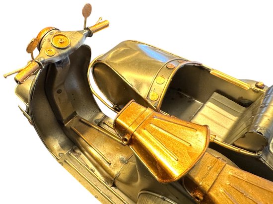 Side-car Vintage - scooter - maquette - métal - décoration