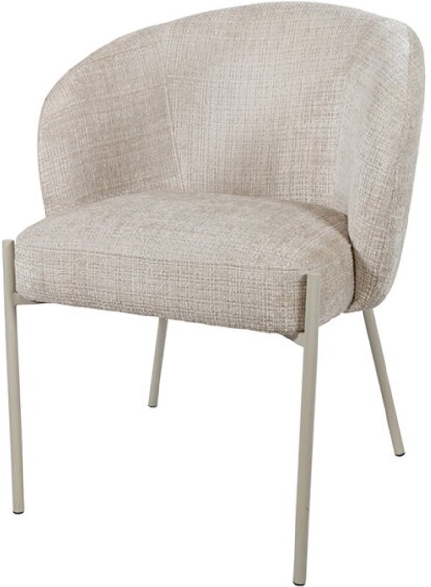 MySons Eetkamerstoel Adele - beige poten - Cremona - Taupe 04 - Star Collection - eetkamerstoelen set van 2