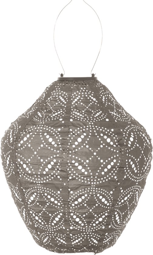 Lumiz Solar Tuinverlichting - Tuinverlichting op zonne energie - Tuinverlichting - Buitenlampjes - Tuinverlichting op zonneergie - Buitenverlichting - Decoratie - Mandela Jar - 30 cm - Taupe