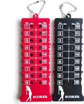 Stripe golf scoretellers 18 holes - Set van 2